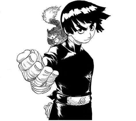 Rock Lee Manga, Naruto Tattoo, Naruto Drawings, Naruto Fan Art, Rock Lee, Pin Image, Dynamic Poses, Anime Tattoos, Naruto Art