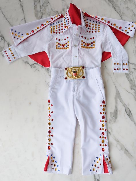 Elvis DIY - Halloween Costumes for Toddlers - Bash & Co. Diy Elvis Costume, Elvis Presley Costume, Halloween Costumes For Toddlers, Costumes For Toddlers, Boys Halloween Costumes Diy, Elvis Costume, Toddler Boy Halloween Costumes, Boy Halloween, Cheap Halloween Costumes