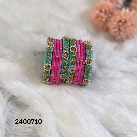 Beautiful Pastel Colours Bangle Set . . . ~ DM For More Details . . . @raagabangles #bangle #bangleset #bangles #banglelove #banglelovers #banglecollection #silkthreadbangles #silkthread #silkthreadjewellery #silkthreadearrings #silkthreadjhumkas #silkthreadbangle #smallbusiness #supportsmallbusiness #smallbusinessowner #handmade #handmadejewelry #madewithlove #supportlocal #justlaunched #instagood #instadaily #chennaismallbusiness #bangaloresmallbusiness #accessories #bridalbangles #summer... Simple Thread Bangles Designs, Thread Bangles Designs, Exclusive Saree Blouse Designs, Silk Thread Jhumkas, Bangles Collection, Silk Thread Bangles Design, Silk Bangles, Silk Thread Earrings, Bangle Design