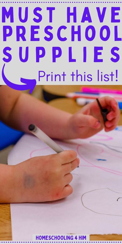 This must have preschool supplies list is perfect for teachers and parents who plan to homeschool this fall. Make back to school organization easy! Just print this list to organize your shopping, and your prepping and organizing for back to school will be done! Here are the supplies you need and which ones you can skip, along with recommendations from teachers and homeschool parents. Get the full list here! School Supplies For Preschoolers, Kindergarten Supply List, Preschool List, Preschool Supply List, Preschool Supplies, Back To School Organization, School Supplies Organization, School Supplies List, School Supply