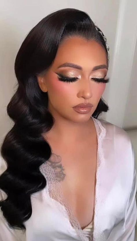 Old Hollywood Glamour Makeup, Hollywood Glamour Makeup, Bridal Glam, Hollywood Waves, Glamour Makeup, Old Hollywood Glamour, Glam Makeup, Hollywood Glamour, Old Hollywood