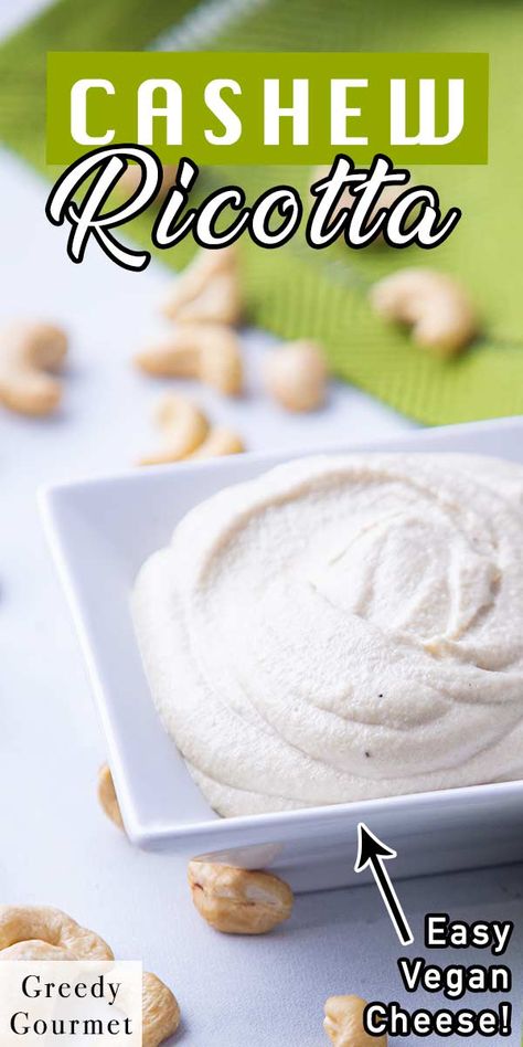 Cashew Ricotta Recipe, Cashew Pulp Recipes, Vegan Pasta Dishes, Vegan Ricotta Cheese, Ricotta Cheese Recipe, Pulp Recipes, Cashew Ricotta, Ricotta Recipe, Cashew Recipes