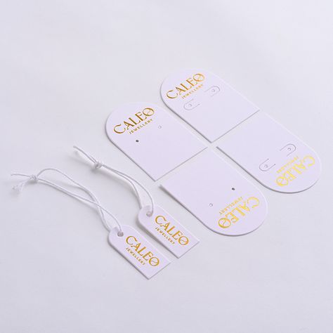 Jewelry Price Tags Ideas, Paper Clothing, Jewellery Card, Paper Clothes, Table Tags, Personalized Logo, Jewelry Tags, Packaging Ideas, Jewelry Card