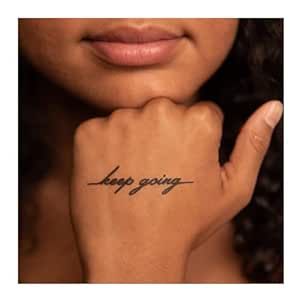 Keep Going Tattoo, Ink Manifestation, Manifestation Tattoo, Thumb Tattoos, Heart Temporary Tattoos, Black Love Heart, Dope Tattoos For Women, Hummingbird Tattoo, Real Tattoo