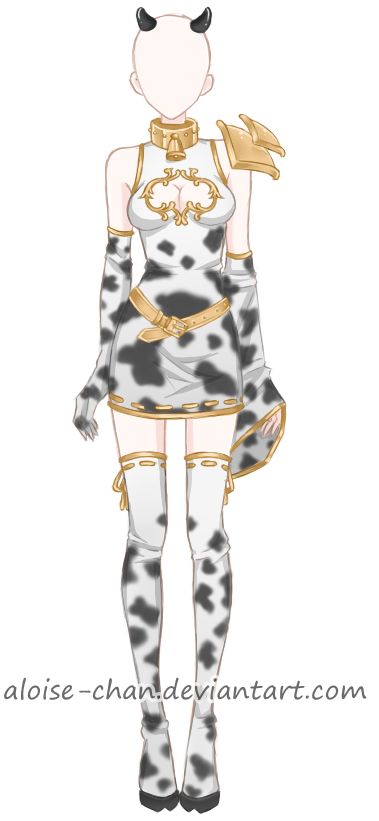 [OPEN] Cow Armour Adoptable by Aloise-chan.deviantart.com on @DeviantArt Anime Cow, Outfit Drawings, Hunger Games Fashion, Cow Outfits, Cow Costume, Dress Drawing, Anime Dress, Anime Clothes, Cowgirl Outfits