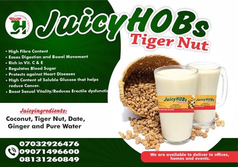 Tiger Nut Drink Label Design, Tigernut Drink, Tiger Nut Milk, Tiger Nut, Strech Marks, Product Flyer, Product Packing, Photoshop Tutorial Graphics, Bleaching Cream