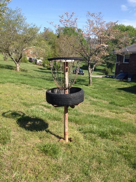 Picture of Homemade Disc Golf Basket Golf Basket Ideas, Solar Diy Projects, Parlor Ideas, Food Truck Park, Disk Golf, Disc Golf Basket, Disc Golf Baskets, Disc Golf Courses, Diy Hobbies