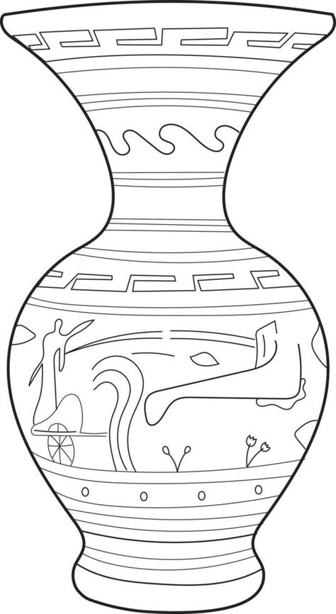 Greek classic antique vase illustration Illustration Vase, Vase Illustration, Greek Vase, Greek Blue, Vase Antique, Greek Vases, Vector Banner, Antique Vase, Blue Vase