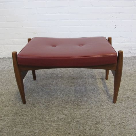 Listed on VNTG.com: Vintage footstool ottoman by Spøttrup Denmark, 1960s | #vntg #vintage Tractor Seat Bar Stools, Handmade Stool, Footstool Ottoman, Tractor Seats, Vanity Stool, Modern Industrial, Modern Chairs, Vintage Design, Lounge Chair