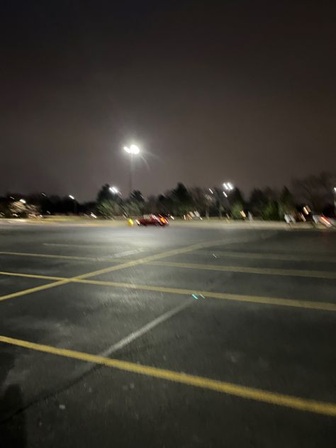 Parking Lots At Night, Empty Parking Lot Night Aesthetic, Rainy Parking Lot, Car Park Aesthetic, Aesthetic Parking Lot, Parking Lot At Night, Parking Lot Aesthetic, Healing Era, Night School