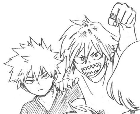 Bakugo Katsuki Fanart Cute, Goof Troop, Bakugou Manga, Kirishima Eijirou, Anime Guys Shirtless, Anime Screenshots, My Buddy, Aesthetic Images, My Hero Academia Manga