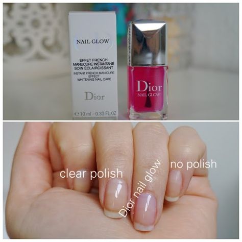 DIOR NAIL GLOW REVIEW | + YingcBeauty + Dior Nail Glow, Nail Glow, Dior Nail Polish, Nail Whitening, Dior Nails, Chanel Nail Polish, Chanel Nails, Nails Natural, Clear Nail