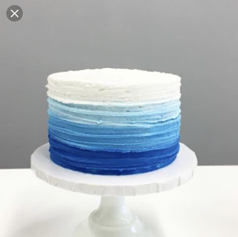 Blue Gradient Cake, Blue Ombre Cake, Gradient Cake, Ombré Cake, Wilton Cake Decorating, Watercolor Cake, Ombre Cake, Olive Oil Cake, Blue Cakes