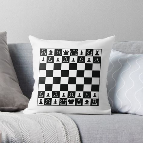 ♟️ Chess Board pillow and blanket for a good knight sleep ♞✨ Chess Room, Pillow And Blanket, Good Knight, Blanket Pillow, Chess Players, Blanket Designs, A Pillow, Designer Throw Pillows, Chess Board