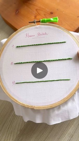 317K views · 15K reactions | 3 METHODS! READ FOR MORE ❤️👇🏼👇🏼

1.	Whipped Back Stitch:
	🧵Back Stitch Base: Start by creating a simple back stitch along the line where you want your stem. 
	🧵Whipping the Stitches: Once the back stitch base is complete, bring your needle up at the start of the line and, without piercing the fabric, thread it under each back stitch, spiraling around them. This gives the appearance of a twisted rope.
	🧵Stem Stitch:
	•	Starting the Stitch: Bring your needle up through the fabric at the starting point (A). Make a small stitch by bringing the needle down a short distance away (B) and then bring it up again midway between A and B and repeat the process as shown.
This creates a slightly slanted line that mimics the look of a natural stem.
	🧵Couch Stitch:
	• Couch Stitch, Stump Work, Easy Stem, Stem Stitch, Embroidery Lessons, Embroidery Letters, Ribbon Work, Needle Work, Back Stitch