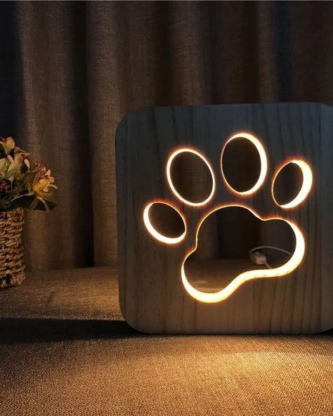 Acecorner LED USB Night Light - Wooden Dog Paw & Cat Illuminate your child‘s bedroom with the Acecorner LED USB Night Light, featuring a unique animal design like dog paw, cat, and wolf head. This 3D decorative lamp provides over 50,000 hours of soft, warm-white light. Made from high-quality wood plastic composite, it’s lightweight, eco-friendly, and perfect for any room. Easy to operate, it‘s ideal for the bedroom, dorm, living room, and baby room. #AnimalLamp #LEDNightLight #USBNightLight... Cat And Wolf, Dog Lamp, Paw Cat, Animal Lamp, Dorm Living Room, Wood Plastic Composite, Dorm Living, Wooden Dog, 3d Decor