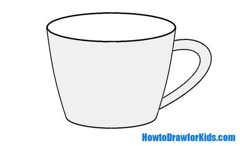 How to Draw a Cup Cup Drawing, Very Easy Drawing, Draw For Kids, Cup Ideas, About Ideas, Drawing Lessons, Easy Kids, Drawing For Kids, Hello Everyone