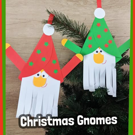 Christmas Gnome Craft For Kids, Gonk Craft, Christmas Gnome Craft, Origami Santa, Gnome Craft, Magic Christmas, Paper Magic, Gnomes Crafts, Craft Ideas For Kids