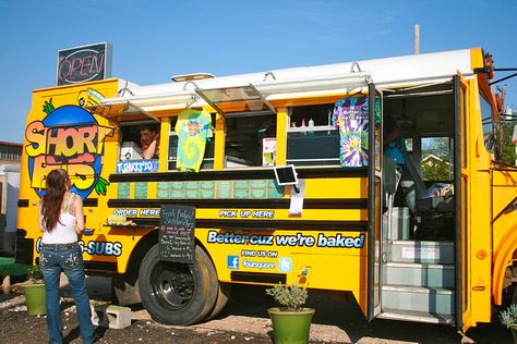 Old School Bus-New Food Truck:  This is exactly what we need for LLL!!! 10 Gallon Fish Tank, Coffee Food Truck, Old School Bus, California Food, Food Truck Business, Coffee Truck, Food Equipment, Travel Content, Bus Life