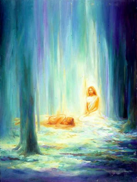 Priti Ghosh Paintings Sri Aurobindo The Mother Sri Aurobindo, Divine Art, Art 2022, Spiritual Realm, Fairycore Aesthetic, Angelic Realm, Pre Raphaelite, Soul Art, Visionary Art