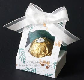 Heart's Delight Cards, Treat Holder, Ferrero Rocher Treat Box, Treat Box Tutorial Ferrero Rocher Box, Treat Boxes Diy, Ferrero Rocher Gift, Chocolate Box Packaging, Christmas Treats Holders, Christmas Treats Boxes, Corporate Gift Baskets, Boys 1st Birthday Party Ideas, Box Tutorial