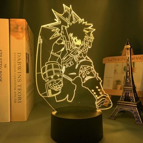 Anime My Hero Academia Katsuki Bakugo Bedroom Night Light Decor 3D Bedside Lamp My Hero Academia Katsuki Bakugo, Mood Lamps, 3d Illusion Lamp, 3d Night Light, Katsuki Bakugo, Shop Bar, 3d Illusion, Office Shop, Gifts Anniversary