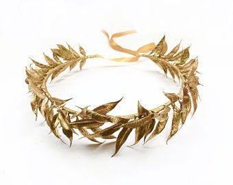 Greek God Crown, God Headpiece, Headpieces Art, Apollo Shrine, Gold Leaf Crown Greek, Roman Crown, Laurel Wreath Crown, Greek Hair, Gold Leaf Crown