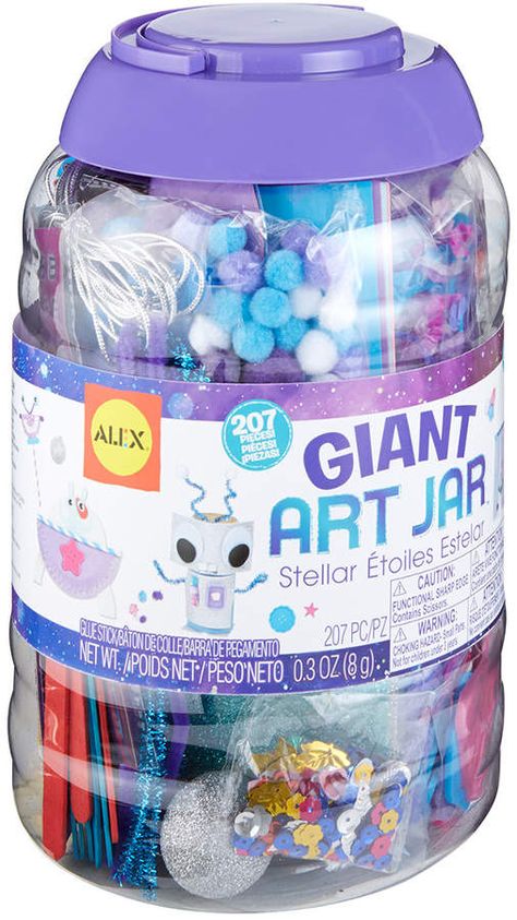 Alex Giant Art Jar Stellar Kids Art And Craft, Birthday Owl, Alex Toys, Pop Stick, Pipe Cleaner Crafts, Jar Art, Owl Theme, 2000s Nostalgia, Giant Art