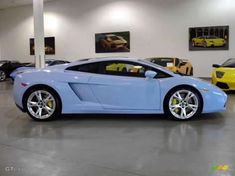 Periwinkle Car, Sky Blue Car, Lamborghini Convertible, Blue Car Wrap, Light Blue Car, Blue Lamborghini, Car Paint Colors, Aesthetic Cars, Vinyl Wrap Car