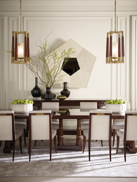 The Thomas Pheasant Collection - Baker Furniture - Modern - Dining Room - Milwaukee - by Baker Furniture | Houzz IE Dining Room Layout, Thomas Pheasant, Classic Dining Table, Minimalist Dining Room, Furniture Showroom, Baker Furniture, Decor Home Living Room, Pheasant, Modern Dining Room