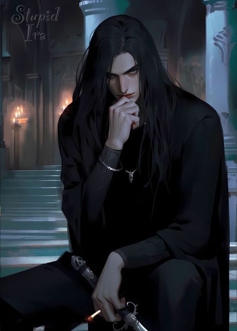 Male Vampire, Male Fairy, Hot Vampires, Vampire Art, Romance Art, Comic Manga, Fantasy Male, Beautiful Dark Art, Long Black Hair