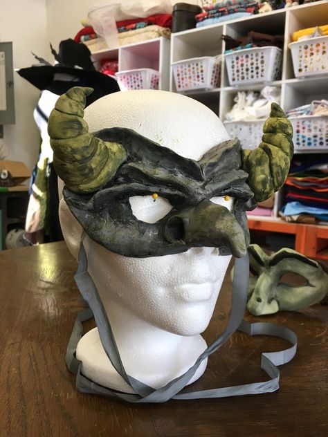 Goblin mask by Cristy Goblin Costume, Goblin Mask, Labyrinth Goblins, Larp Ideas, Scarborough Fair, Hans Christian Anderson, Ren Fair, Felt Mask, Halloween Rocks