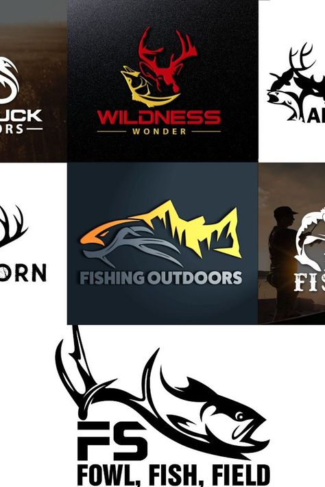 I will design modern outdoors hunting and fishing logo Hunting Logo, Fishing And Hunting Logo, Hunter Logo, Freelance Makeup Artist, Fish Logo, Service Logo, Fishing Guide, Hunting Fishing, Post Design