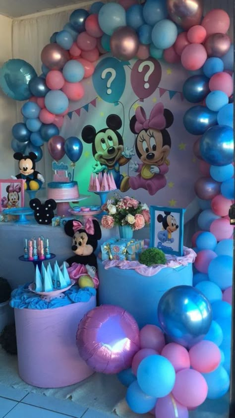 Quick And Easy Gender Reveal Ideas, Mickey And Minnie Gender Reveal Ideas, Gender Reveal Theme Ideas Creative, Unique Gender Reveal Ideas Themes, Gender Reveal Ideas For Party Theme Disney, 12 Week Ultrasound Gender, Minnie Mouse Gender Reveal, Gender Reveal Themes For Party, Gender Reveal Ideas Black People