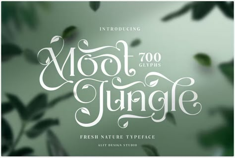 Cursive Calligraphy Fonts, Nature Font, Jungle Nature, Elegant Serif Fonts, Aesthetic Fonts, Font Combinations, Stylish Fonts, Brand Fonts, Graphic Design Fonts