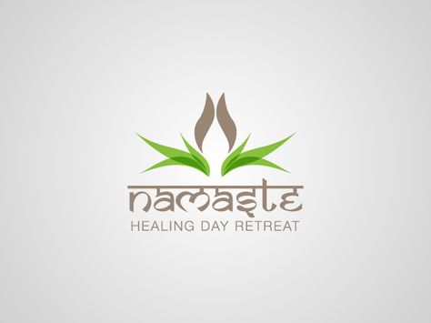 Logo Design for Namaste Healing Day Retreat Namaste Logo, Namaste Tattoo, Namaste Art, Lotus Yoga, Best Photo Background, Mindfulness Meditation, Photo Backgrounds, Namaste, Meditation