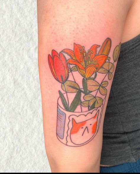 Tigerlily Tattoo, Tattoo People, Plant Tattoo, Dope Tattoos, Tiger Lily, Line Tattoos, Piercing Tattoo, Pretty Tattoos, Tattoo Styles