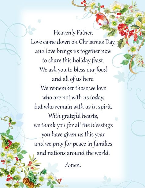 holiday prayer Christmas Dinner Blessing, Christmas Dinner Blessing Prayer, Christmas Prayers For Dinner, Christmas Prayer Family, Dinner Blessing Prayer, Christmas Blessings Prayer, Christmas Dinner Prayer, A Christmas Prayer, Christmas Prayers