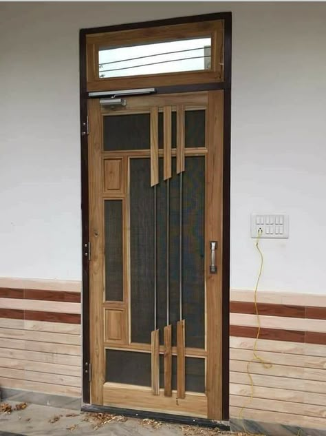 Jali Gate Design, Jali Door Design Modern, Mesh Door Design, Jali Gate, Jaali Door, Jali Door Design, Wooden Glass Door, Jali Door, Latest Door Designs