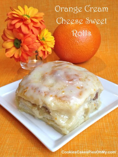 Orange Baking Recipes, Roll Bread Recipes, Vanilla Extract Recipes, Yeast Bread Machine Recipes, Cream Cheese Sweet Rolls, Orange Dessert Recipes, Breakfast Cinnamon Rolls, Orange Recipes Dessert, Dessert Rolls