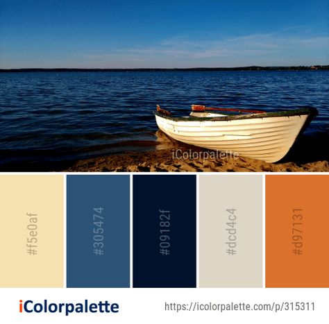 Boat Color Palette, Boat Logo, Colorful Website, Boat Paint, Color Palette Ideas, Water Body, House Color Palettes, Boat Ideas, Water Boat