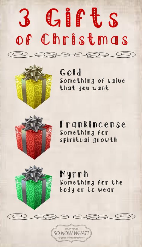 3 gifts per person – to symbolize the 3 gifts Jesus received. Click through for a list of ideas. #Christmas 5 Gifts For Christmas Rule, 4 Gift Christmas Rule, 3 Kings Day, Liturgical Living, Christmas Sunday School, Catholic Christmas, 3 Kings, Kitchen Christmas Gifts, Christ Centered Christmas