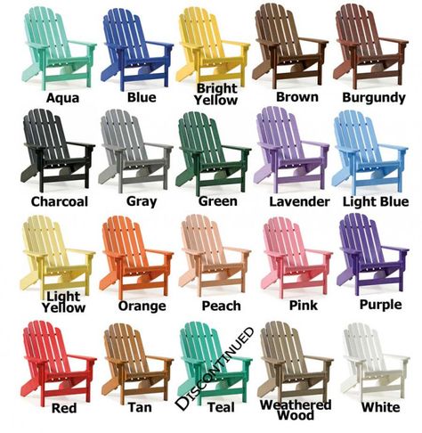 Adirondack Chair Color Ideas - Best Master Furniture Check more at http://amphibiouskat.com/adirondack-chair-color-ideas-best-way-to-paint-furniture/ Painted Adirondack Chairs, Adirondak Chairs, Best Paint For Wood, Outdoor Chairs Design, Christmas Light Ideas, Best Spray Paint, Wood Chair Diy, Wood Adirondack Chairs, Painting Wood Furniture