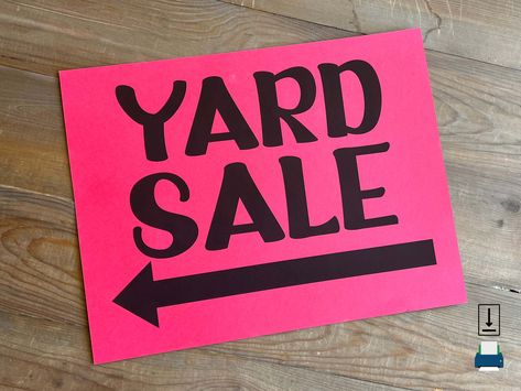 Yard Sale Printables, Garage Sale Printables, Successful Garage Sale, Garage Sale Ideas, Yard Sale Ideas, Yard Sale Signs, Get Rid Of Stuff, Garage Sale Tips, Garage Sale Signs