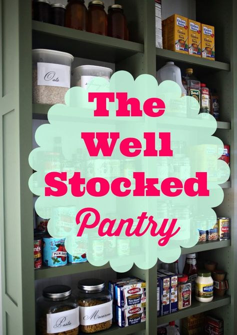 The Well Stocked Pantry via lifeingrace Well Stocked Pantry, Life In Grace, Stocked Pantry, Cooking At Home, Fall Cooking, Cook At Home, Organizing Ideas, Menu Planning, Grocery Shop