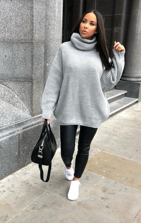 Polly Grey, Jumper Outfits, Jumper And Jeans, Oversized Polo, Jumper Outfit, Oversized Jumper, Cute Fall Outfits, Polo Neck, Casual Winter Outfits