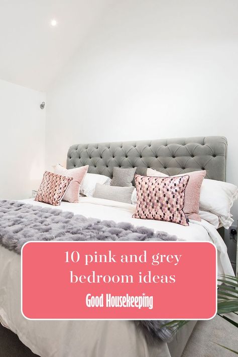 Grey is the perfect bedroom colour. However, although the colour is popular, many people are looking for ways to incorporate other colours into their spaces, while looking to keep elements of grey. Find out our favourite pink and grey bedroom ideas here. Grey And Pink Bedroom Ideas For Couples, Gray Bedroom Ideas With Pop Of Color Pink, Grey And Dusky Pink Bedroom, Gray And Pink Bedroom Ideas, Light Grey And Pink Bedroom, Gray And Blush Bedroom Ideas, Pink And Grey Bedroom Decor, Pink And Grey Bedroom Ideas, Pink Grey And White Bedroom