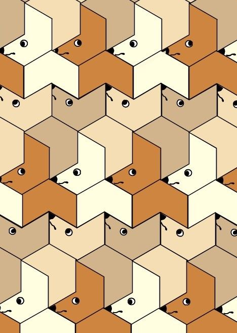 #tessellation Translation Tessellation Patterns, Demi Regular Tessellations, 3d Tessellation Patterns, Square Tessellation Patterns, Semi Regular Tessellation, Tessellation Art Pattern, Tessellation Easy, Dog Tessellation, Tessellation Patterns Design