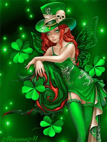 Leprechaun Pictures, Leprechaun Girl, St Patricks Day Wallpaper, Irish Fairy, Goblin Art, Irish Tattoos, Fairy Paintings, Green Fairy, Fairy Pictures