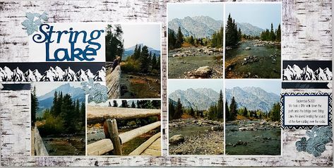 Wyoming, Grand Tetons, Wolf Pack paper pack, Hiedi Swapp, Design Space Journalling, custom title, 7 pictures, birch park paper Travel Layout, Space Font, Writing Fonts, Wild Fire, Spring Weather, Wolf Pack, Scrapbook Layout, Travel Scrapbook, Scrapbook Ideas